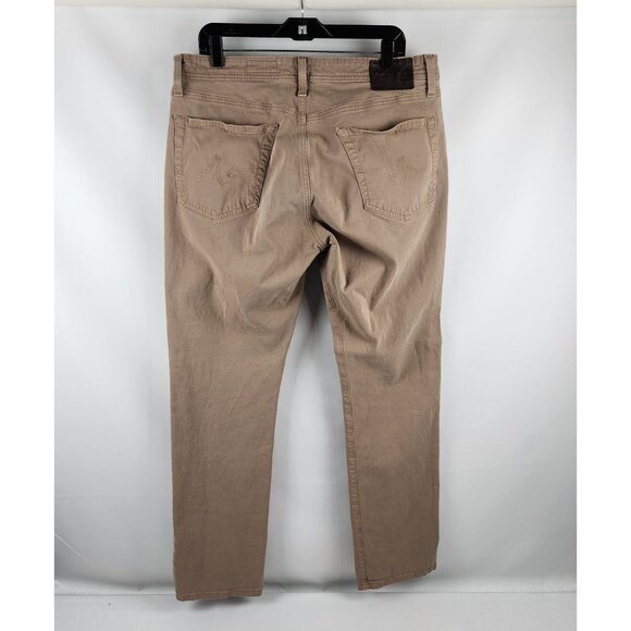 AG Adriano Goldschmied The Everett Pants Mens Slim Straight Tan Size 36x31 - Picture 7 of 13